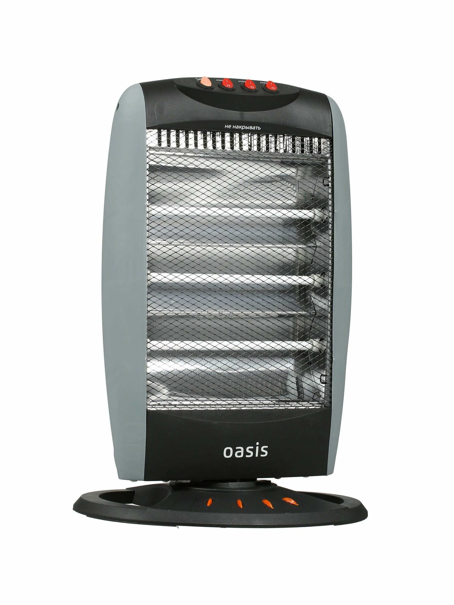Обогреватель для дома электрический Оазис IS-12 Напольный Инфракрасный 3 режима Площадь до 20 кв. м Черный