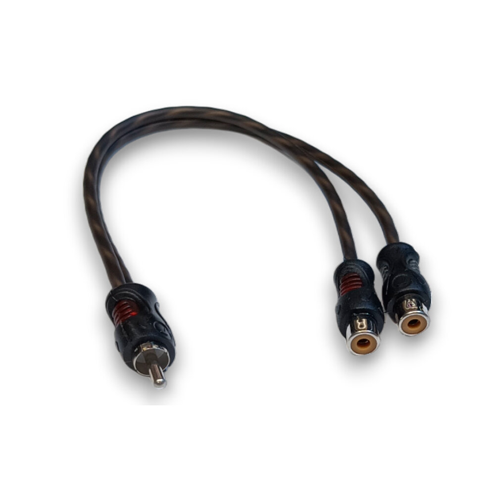 Y-разветвитель Global Audio EPLS-1M2F 1RCA папа - 2RCA мама синий