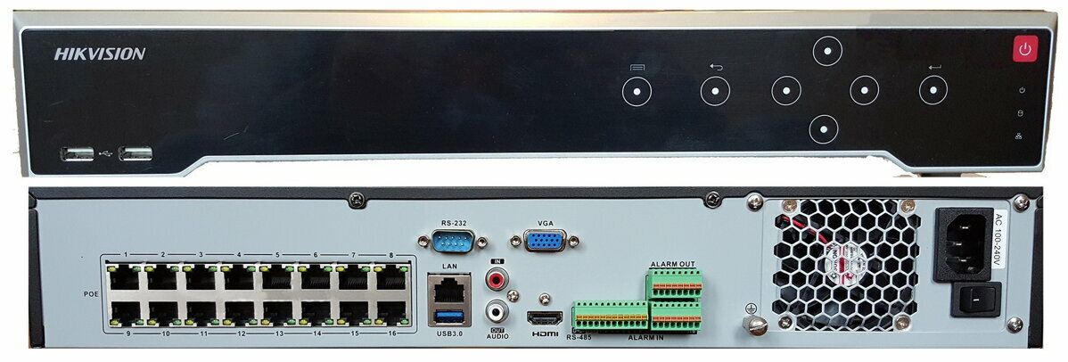 Видеорегистратор Hikvision, DS-7732NI-M4, 32 камеры, 320 Мбит/с
