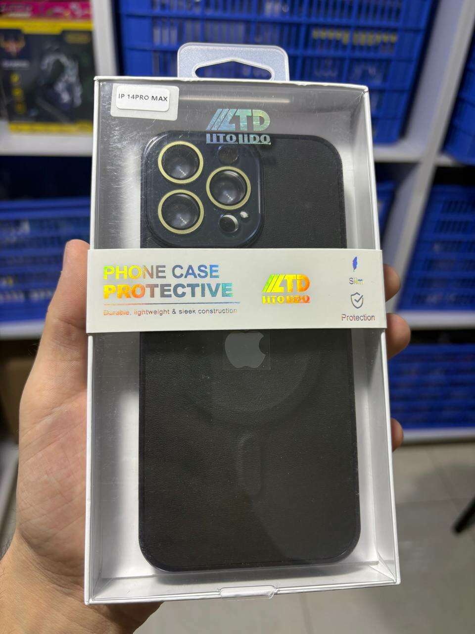 Чехол стеклянный матовый iPhone 15 Pro c MagSafe с защитой для камеры- Graphite