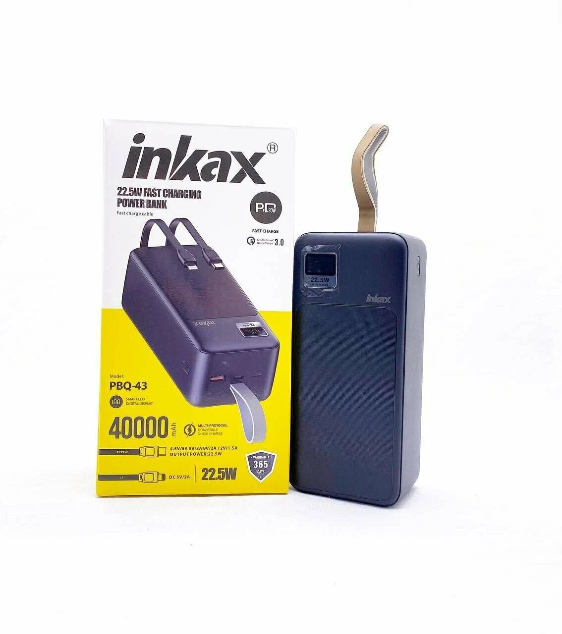 Внешний аккумулятор INKAX PBQ43, 40000 мА·ч, для смартфонов и планшетов