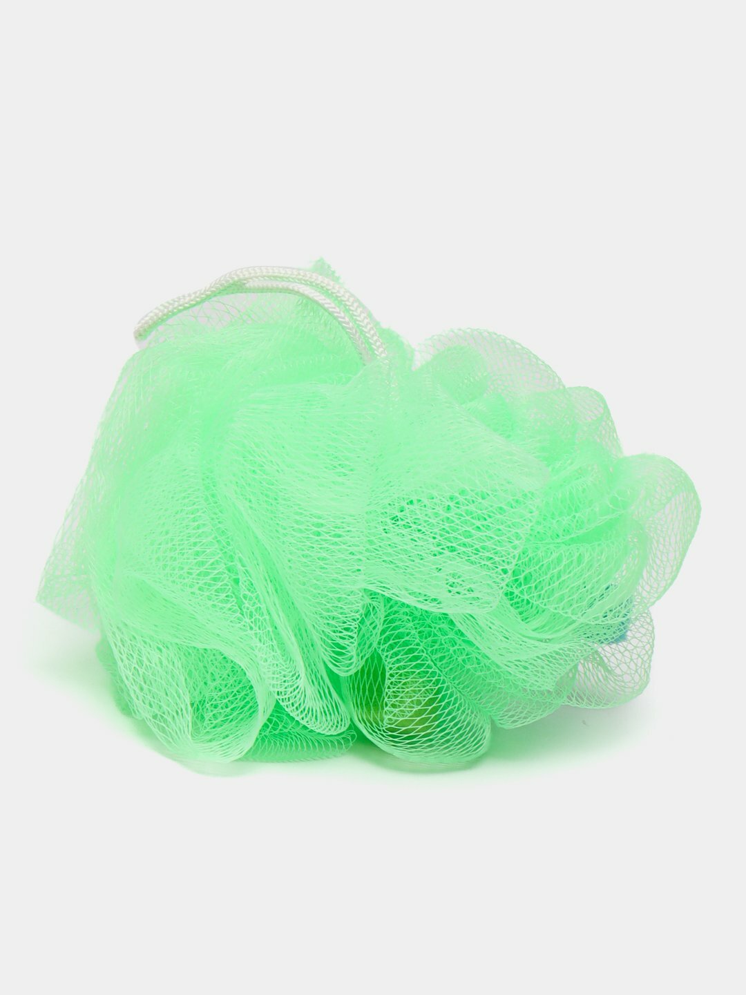 Мочалка бант для тела и пилинга, мягкая, губчатая сетчатая, круглая