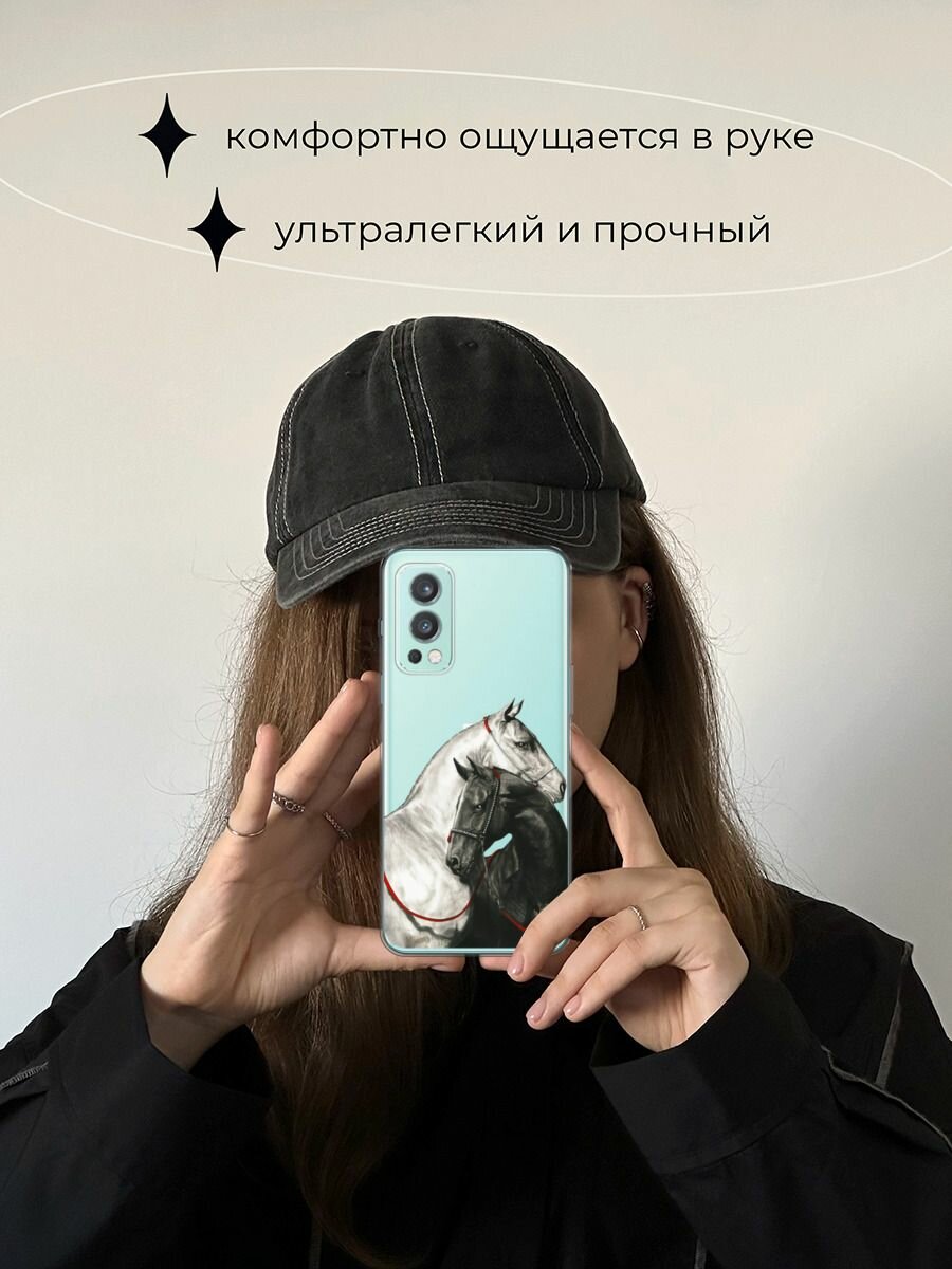 Чехол на OnePlus Nord 2 / ВанПлас Норд 2 с принтом "Верная любовь", прозрачный — фото 1