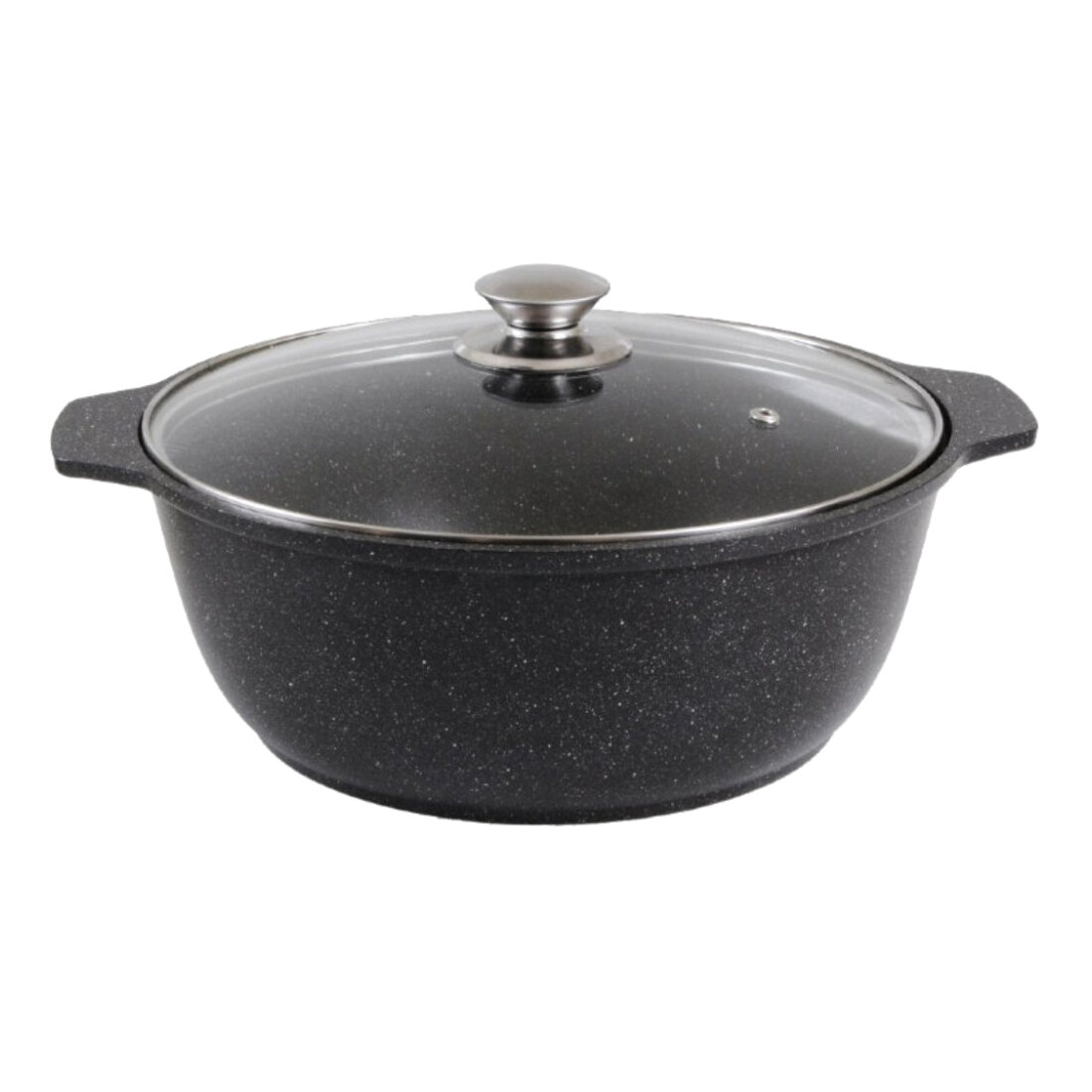 Кастрюля-жаровня 4л со стек. кр, АП (темный мрамор) — фото 1