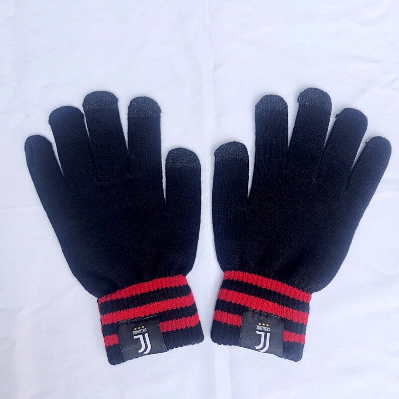 Теплые перчатки для футбольных болельщиков Реал Мадрид Ювентус Париж Барселона Ливерпуль ветрозащитные на флисовой