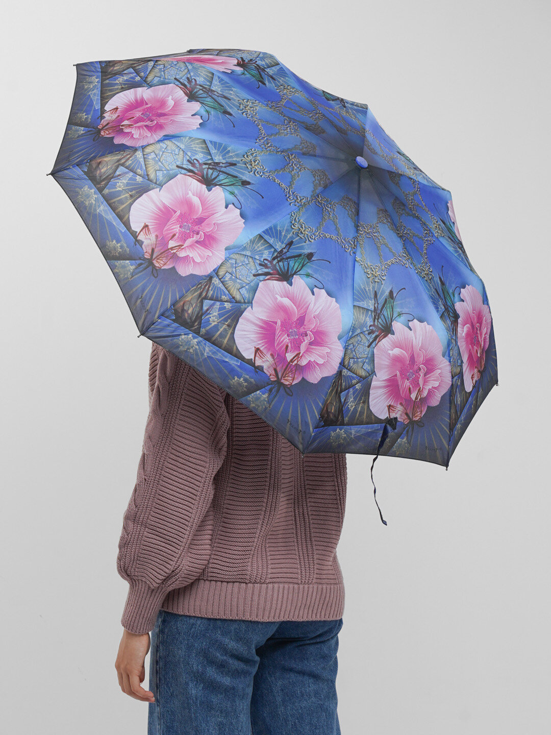 Зонт Yuzont, синий/голубой — фото 1