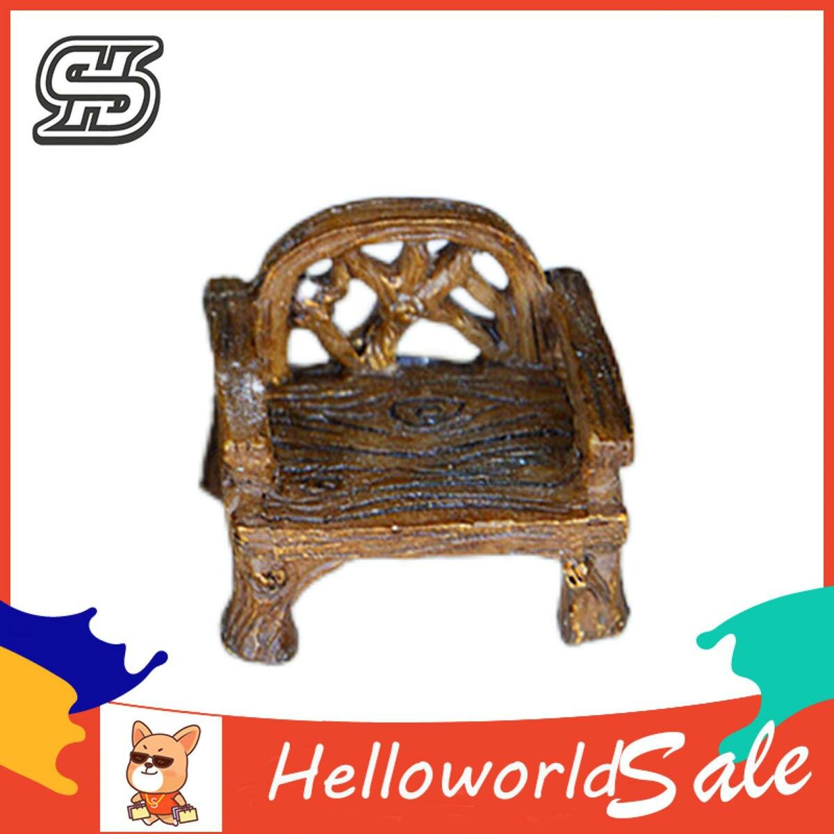 Кукольный домик Скамейка Коррозионно-стойкий стул DIY Аксессуары