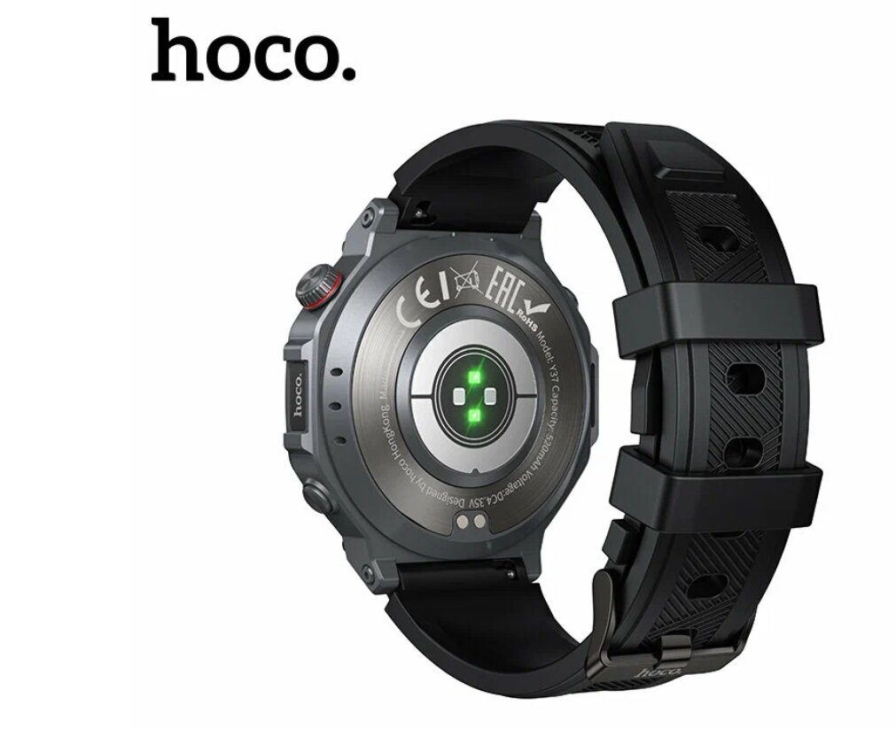 Умные смарт часы Hoco Y37 call version Amoled 466*466 1.43' черный — фото 1
