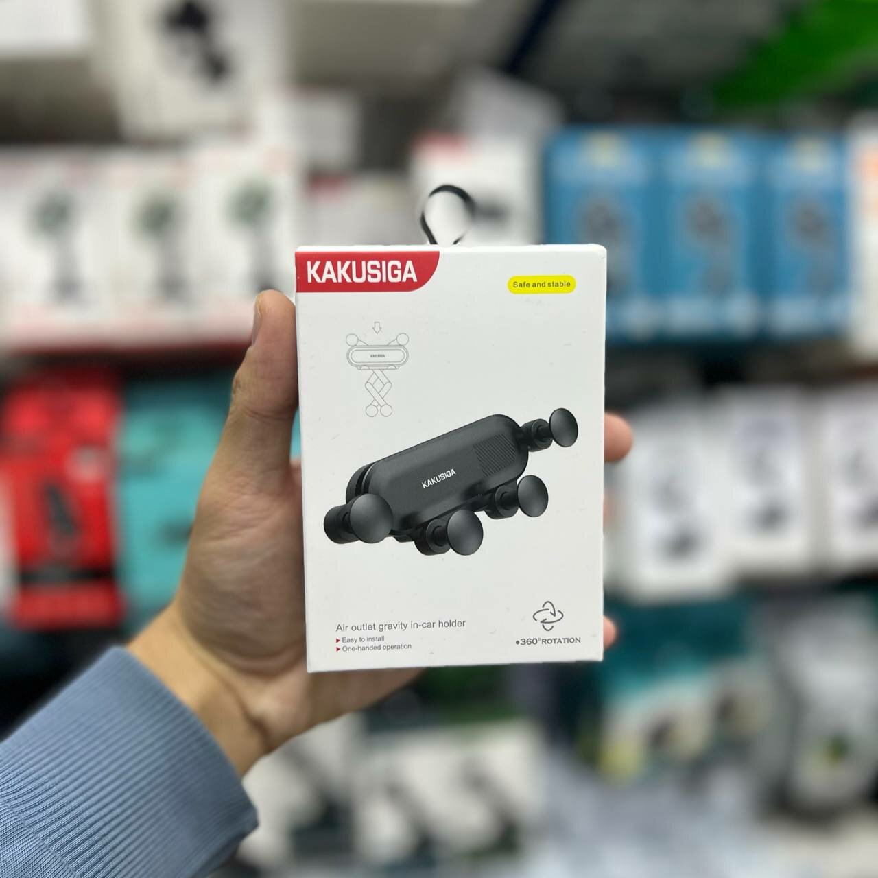 Kakusiga Gravity Air Vent Holder – Гравитационный держатель для телефона на вентиляционную решётку автомобиля