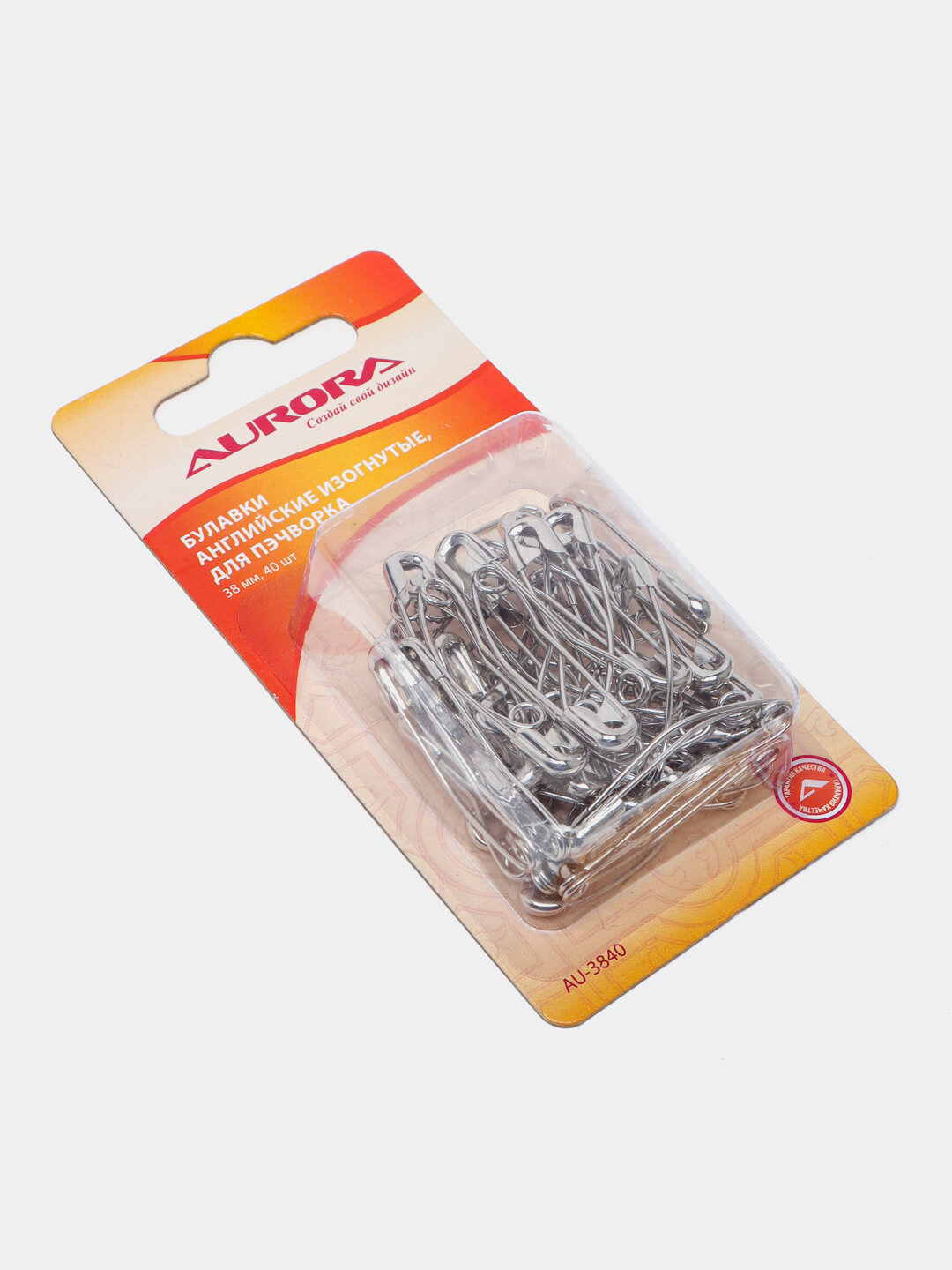 Булавки английские изогнутые, 38 мм — фото 1