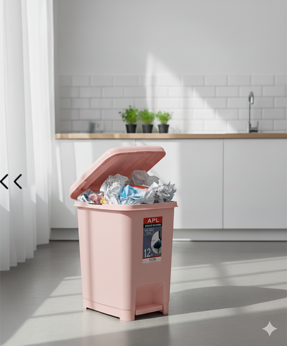 Пластмассовое мусорное ведро с педалью и откидывающейся крышкой для дома и офиса