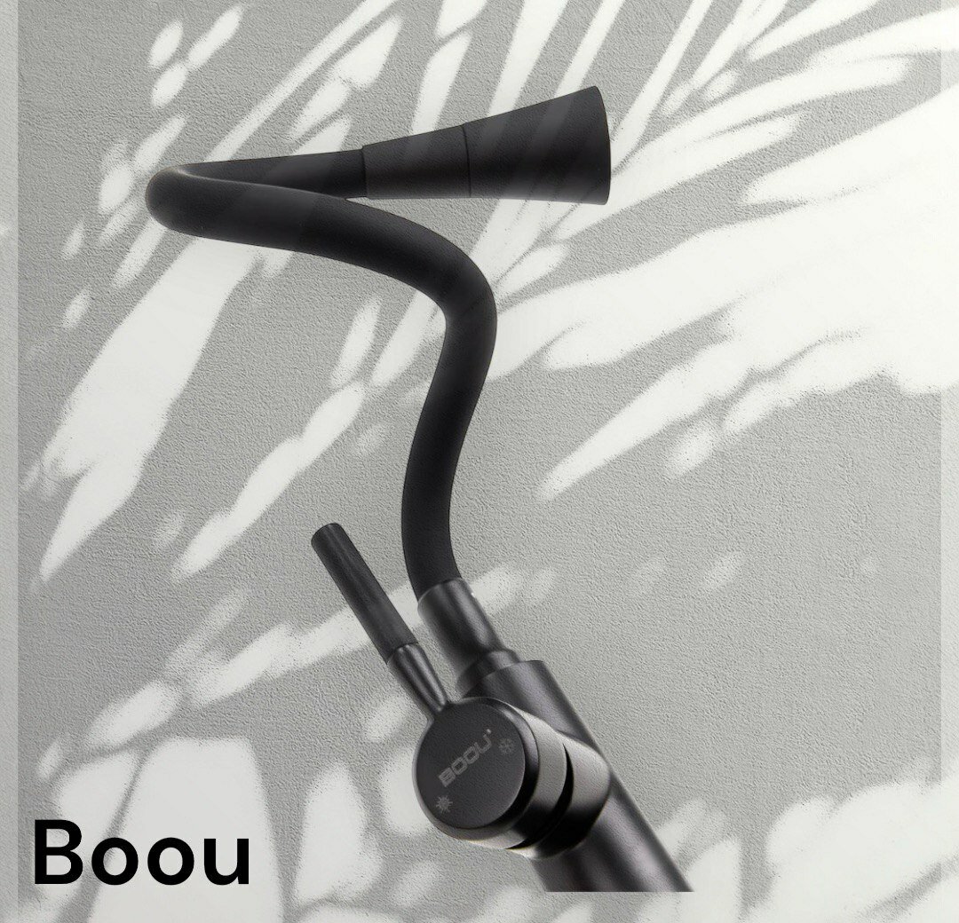 Современный кухонный смеситель, из нержавеющей стали Краткое описание Минималистичный и долговечный кухонный смеситель — фото 1