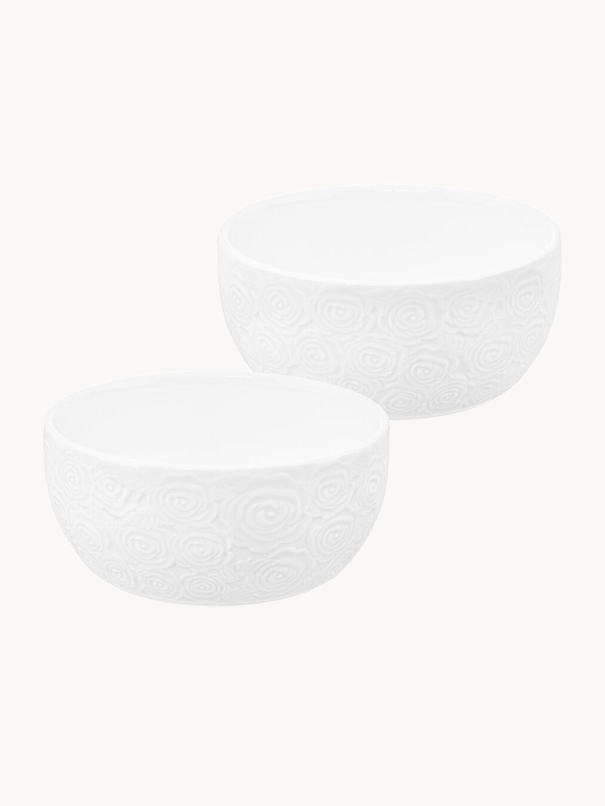 Набор салатников 2 предмета 600 мл Elan Gallery "Розы", фарфор