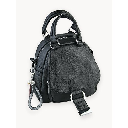 Рюкзак женский, повседневный на молнии, мини рюкзак, экокожа morios черный