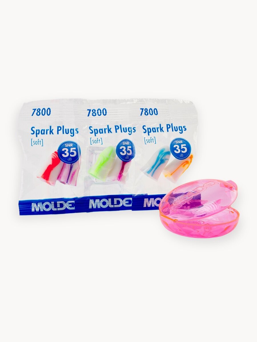 Беруши для сна 3 пары Moldex Spark Plugs противошумные многоразовые