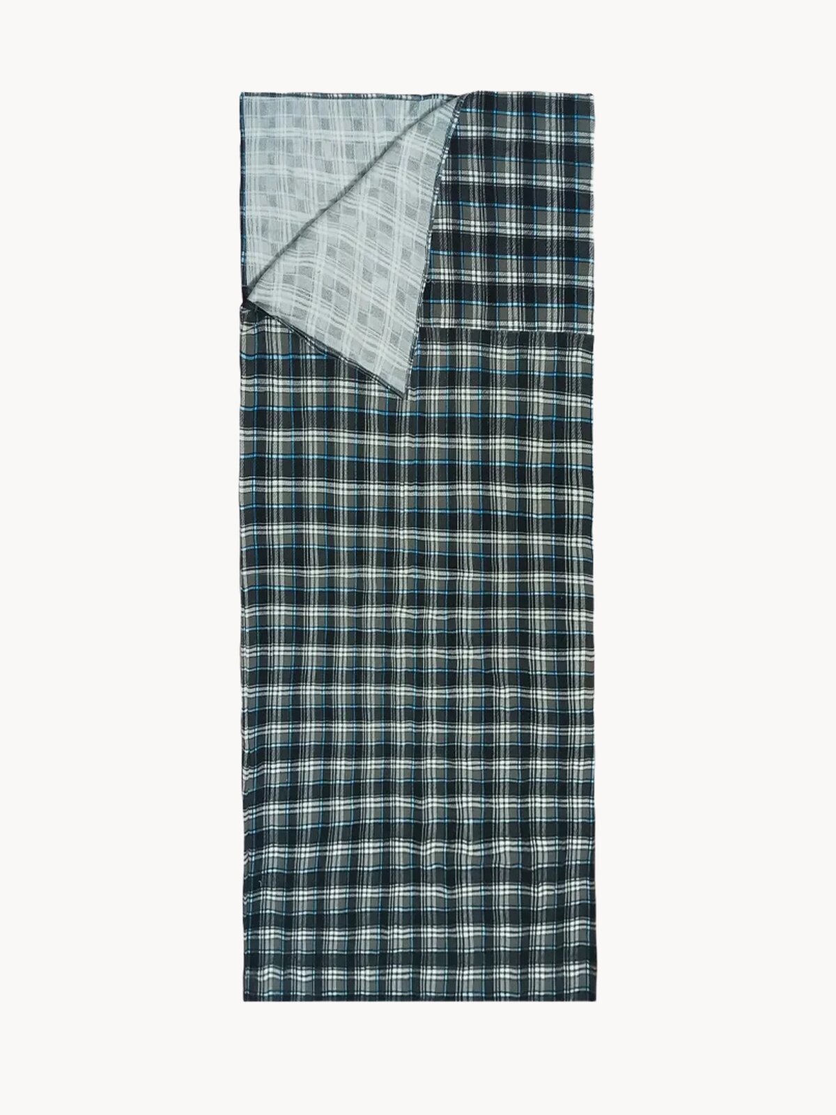 Вкладыш для спальника "Швейный Холдинг Чайка", фланель, хлопок, длина 190см, черно-серый