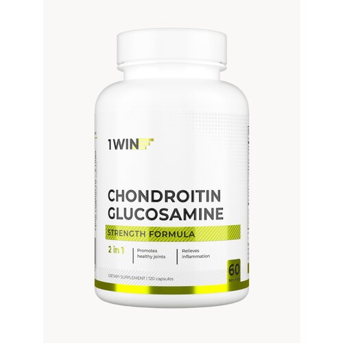 Глюкозамин Хондроитин комплекс 900 мг, витамины для суставов, связок и хрящей от 1WIN, 120 капсул