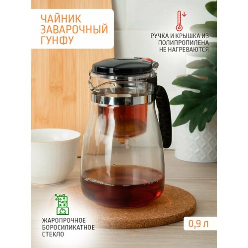 Чайник заварочный 09 л стеклянный 511₽