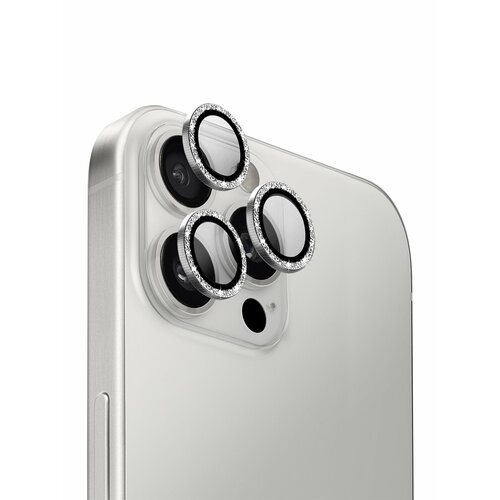 Uniq стекло для iPhone 16 Pro/16 Pro Max OPTIX Camera Lens AluGuard White Shimmer белый