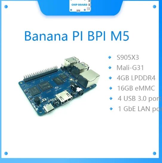 Одноплатный компьютер Banana PI BPI M5 Amlogic S905X3, Set 4