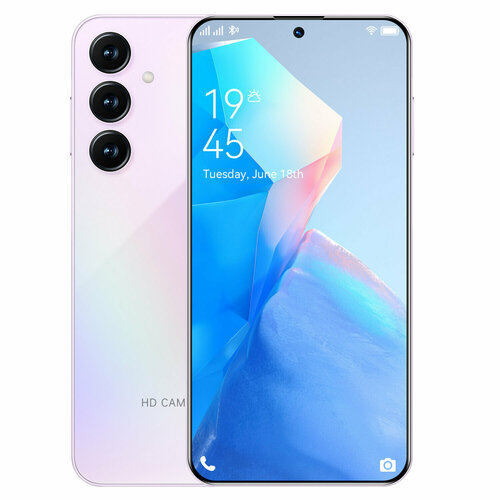 Смартфон A55 Plus Global 12512 ГБ Игры для смартфонов Мобильные Dual nano SIM мощные игровые функции быстрая зарядка мощный процессор Акции на смартфоны русская версия cдлительное время автономной работы розовый 10999₽