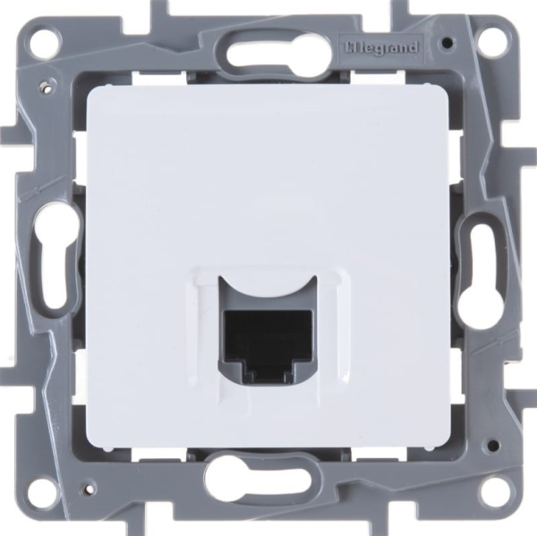 Розетка интернет RJ45 белая Etiкa