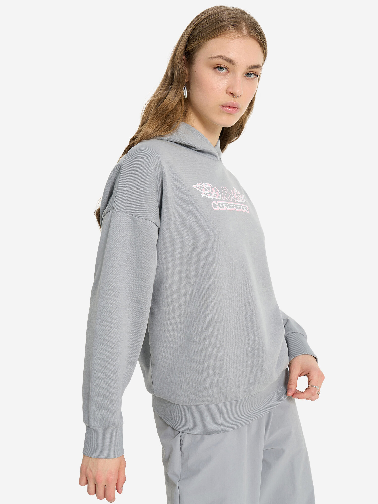 Худи Kappa Sport Logo Women's Hooded knitted jumpers w/o zip, размер 50/52, , графитовый