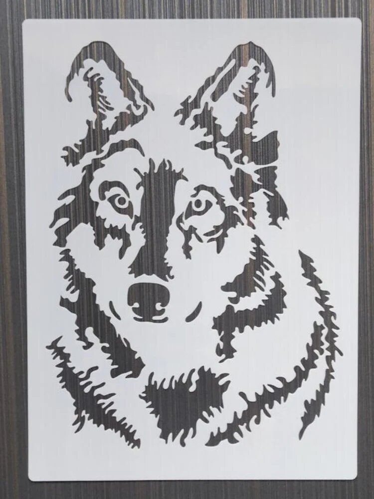 Декоративный трафарет «волк» 21х29 см