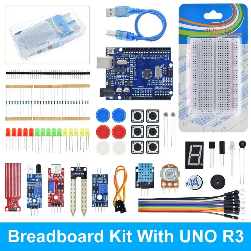 Набор для начинающих Arduino Uno Set R3 с датчиком TZT teng, With UNO R3