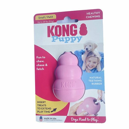 KONG Puppy Мягкая Игрушка для Щенков, Розовая S (до 9 кг)