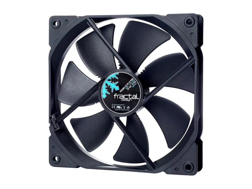 Вентилятор Fractal Design X2 PWM GP - 14 140 мм Высокая долговечность Подшипники обсадной колонны Черный / Белый радиаторL1206