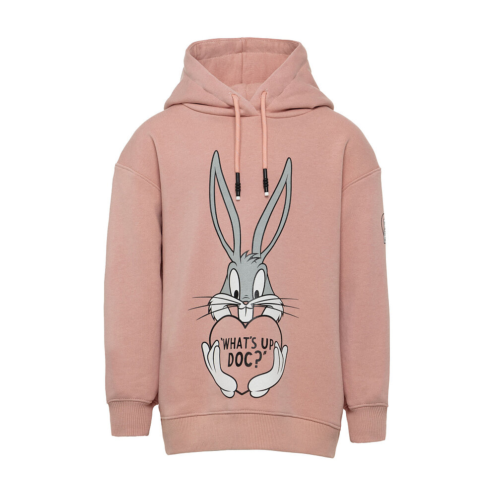 Худи STREET BEAT Long Hoodie & Looney Tunes, размер 104-110, розовый