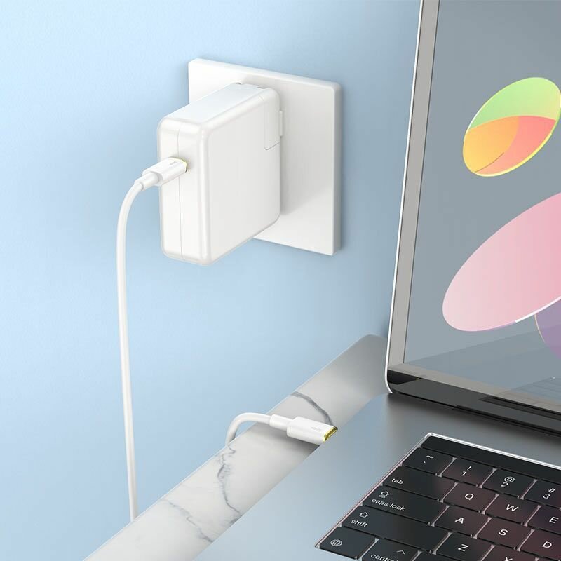 Кабель HOCO U109 Type-C to Type-C 100W, 1.2 метра, белый — фото 1