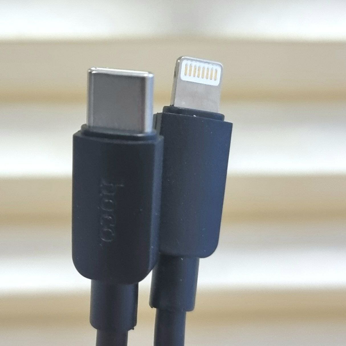 Кабель USB Type-C to Lightning Hoco Premium X96 0.25M, черный — фото 1