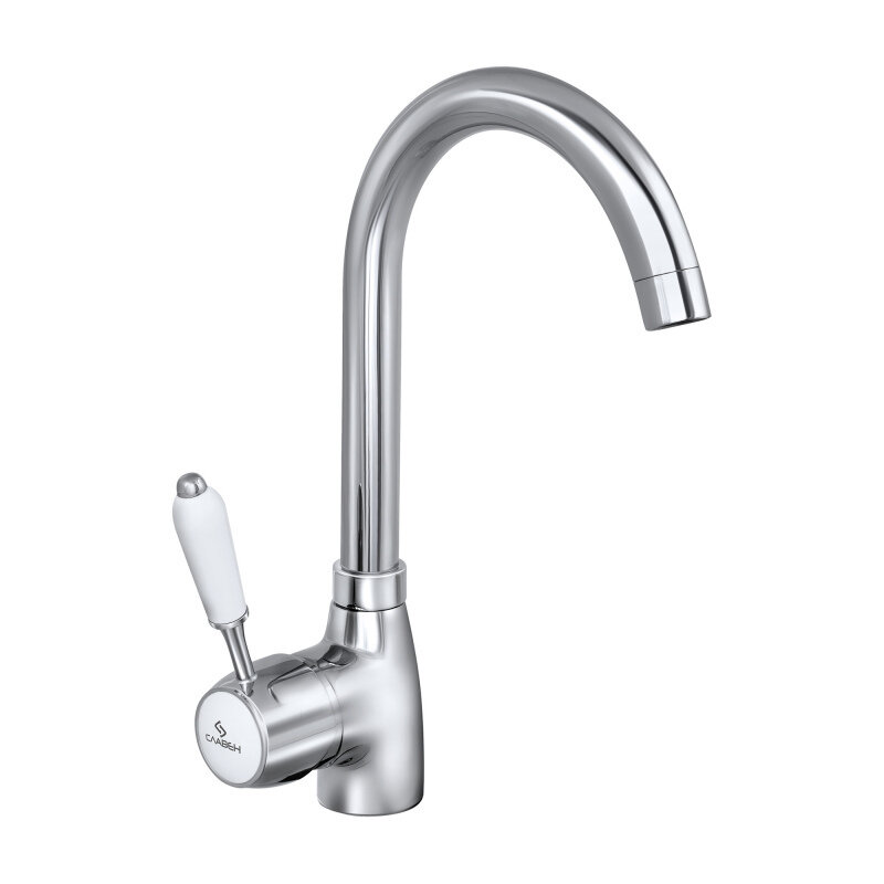 Смеситель Славен СЛ ОД М 22  латунный  высокий излив  никелевое покрытие