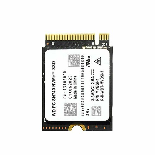 Western Digital SN740 NVMe SSD 2 ТБ PCIe 40 внутренний твердотельный накопитель 12330₽