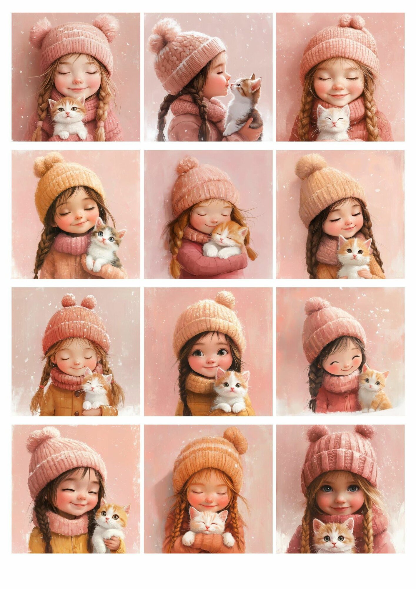 Декупажная карта About Time, A4, 21 x 29,7 см, плотность 40г/м2, коралловая