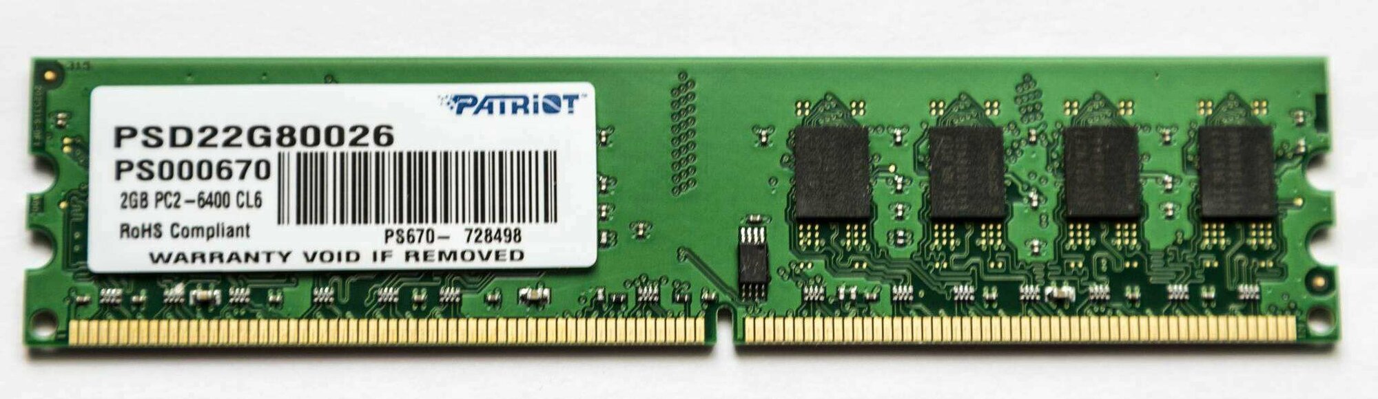 DDR2 2Gb 800MHz Patriot PSD22G80026