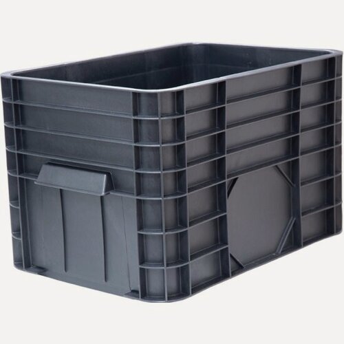 Изображение товара Ящик Тара п/э 710х500х455 сплошной цв. чёрный