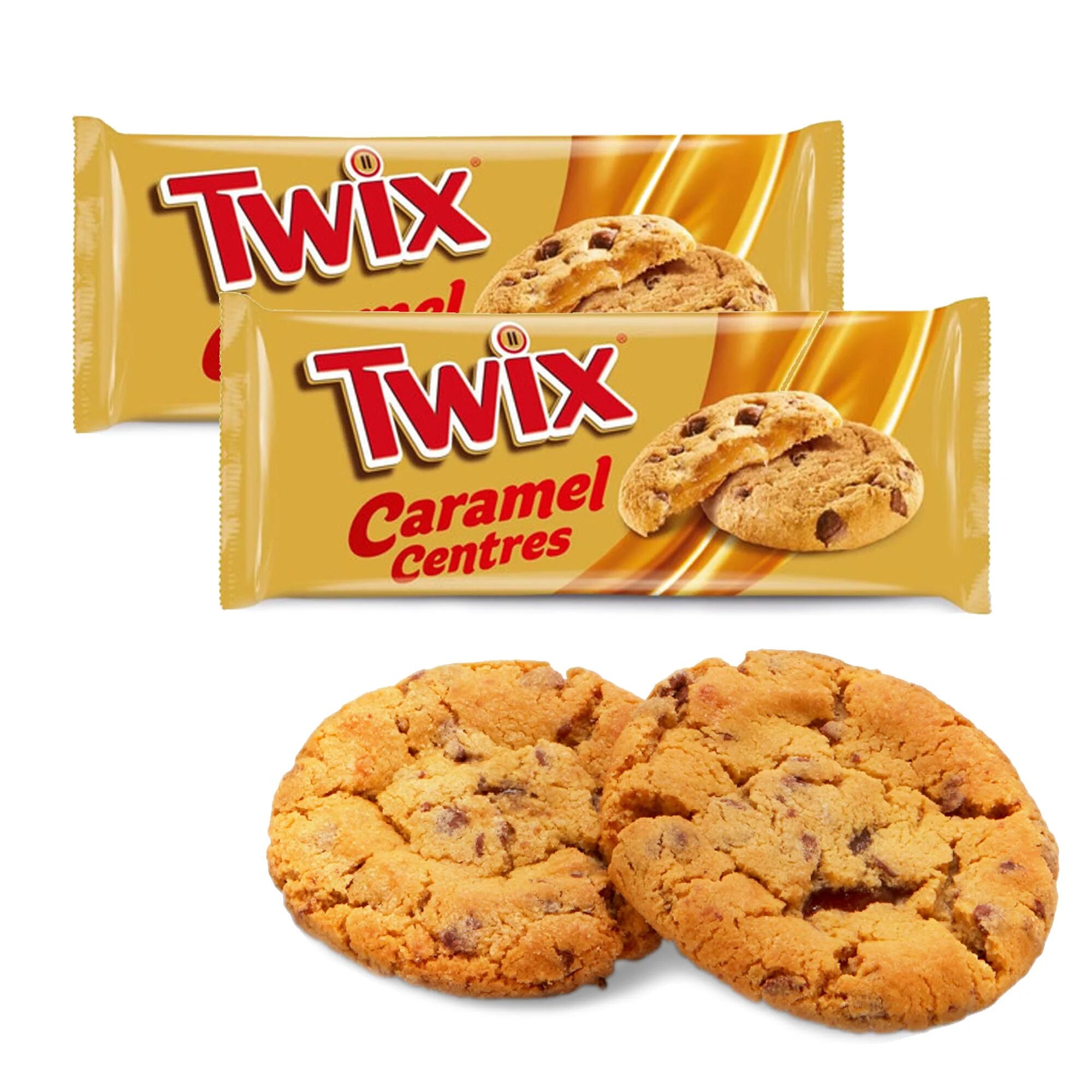Печенье TWIX Caramel Centres, с карамельной начинкой, 144 гр — фото 1