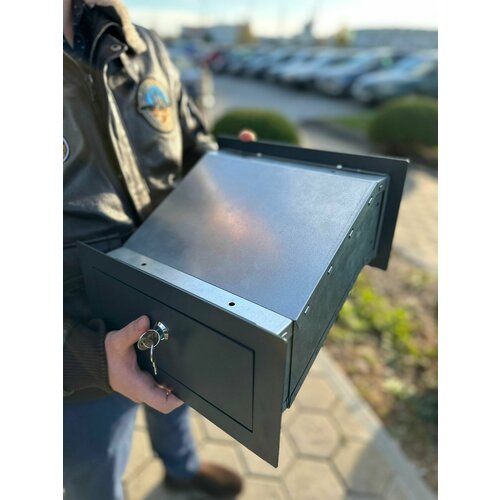 Почтовый ящик встраиваемый, 1 секц, серый