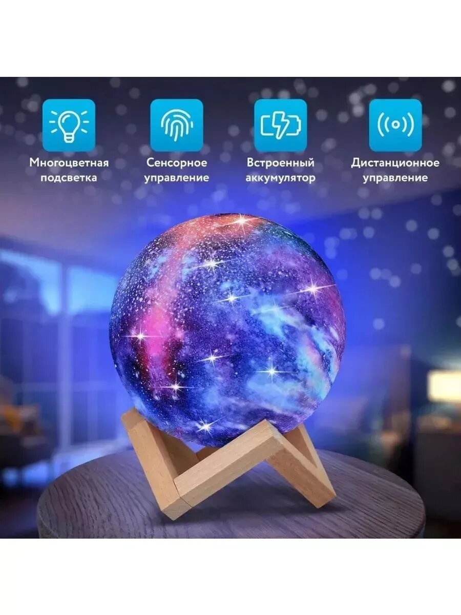 Светильник-ночник 3D шар Галактика