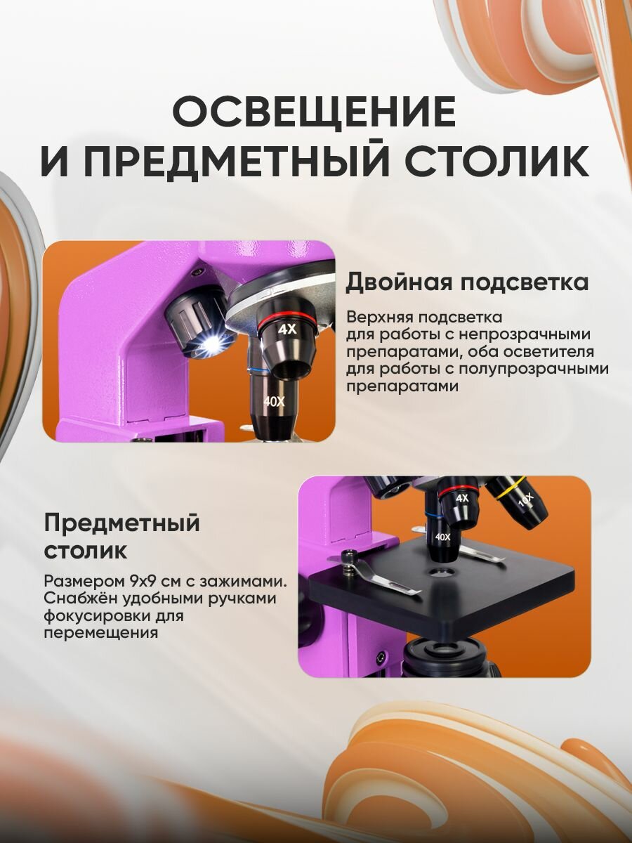 Микроскоп Levenhuk Rainbow 2L Amethyst/Аметист — фото 1