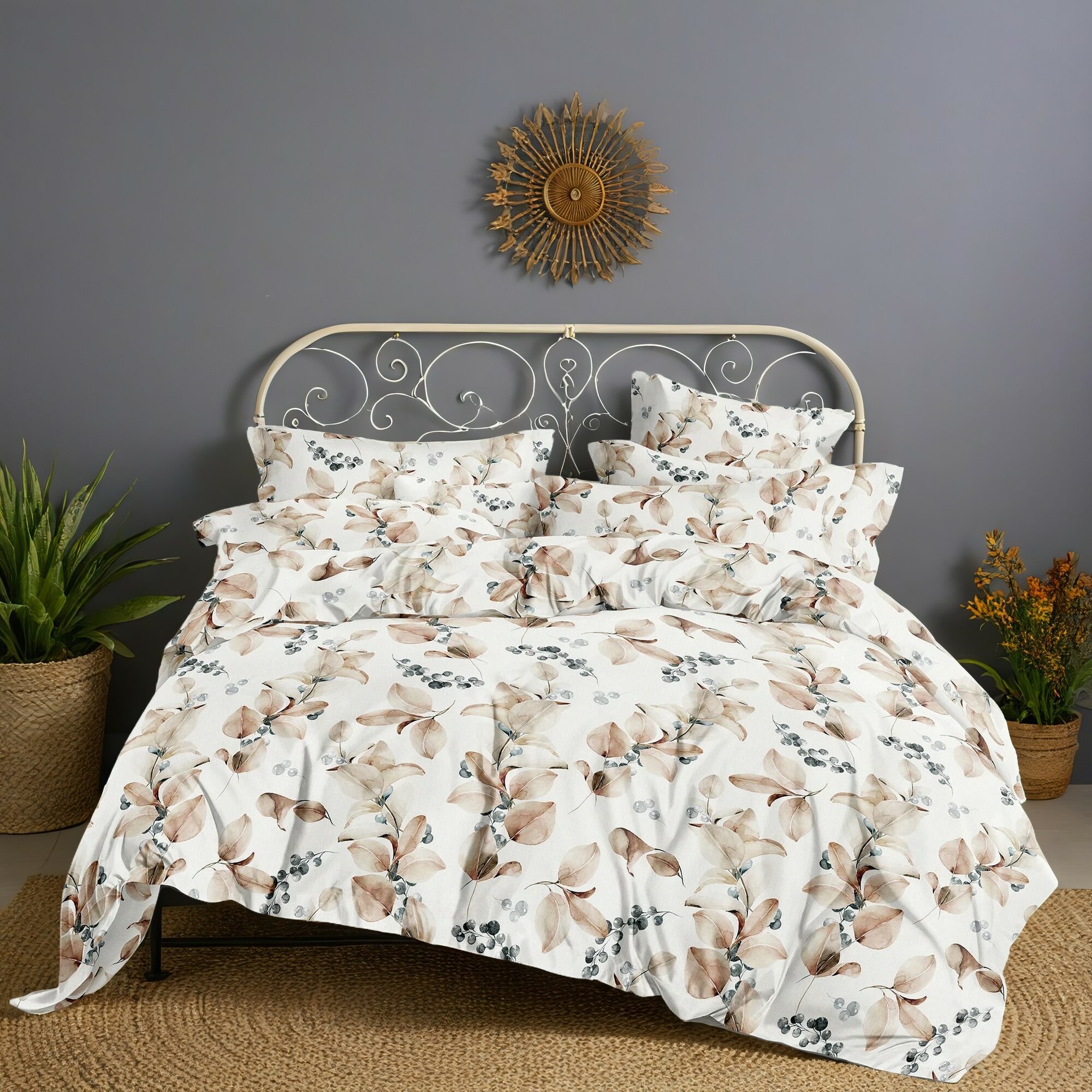 Постельное белье евро Cleo Dreams Color комплект микросатин наволочки 50х70 и 70х70