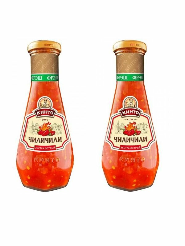 Кинто Соус ЧилиЧили, перечный, экстра острый, 305 г, 2 шт
