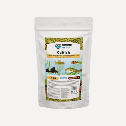 Изображение товара Chester Catfish экструдированный корм для сомов и донных рыб, в таблетках - 500 г