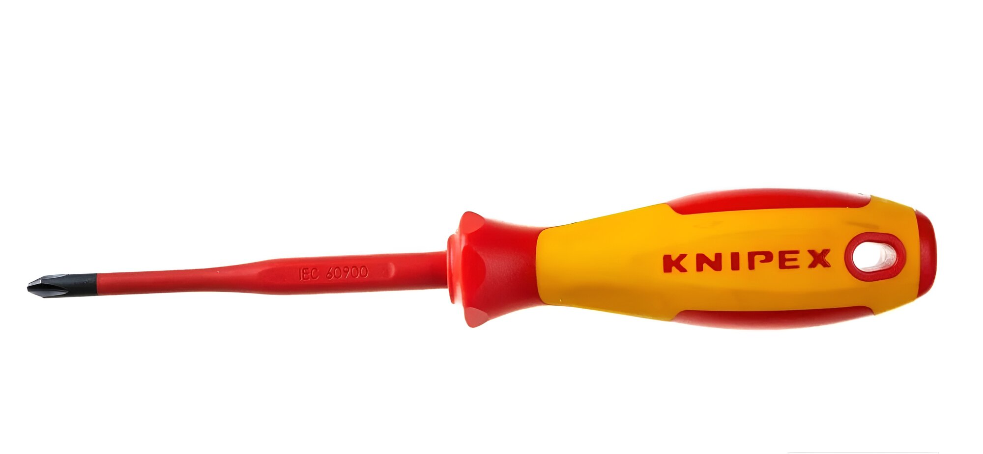 Отвёртка KNIPEX VDE Phillips PH2 x 100 мм, с узким концом, длина 212 мм, диэлектрическая KN-982402SL