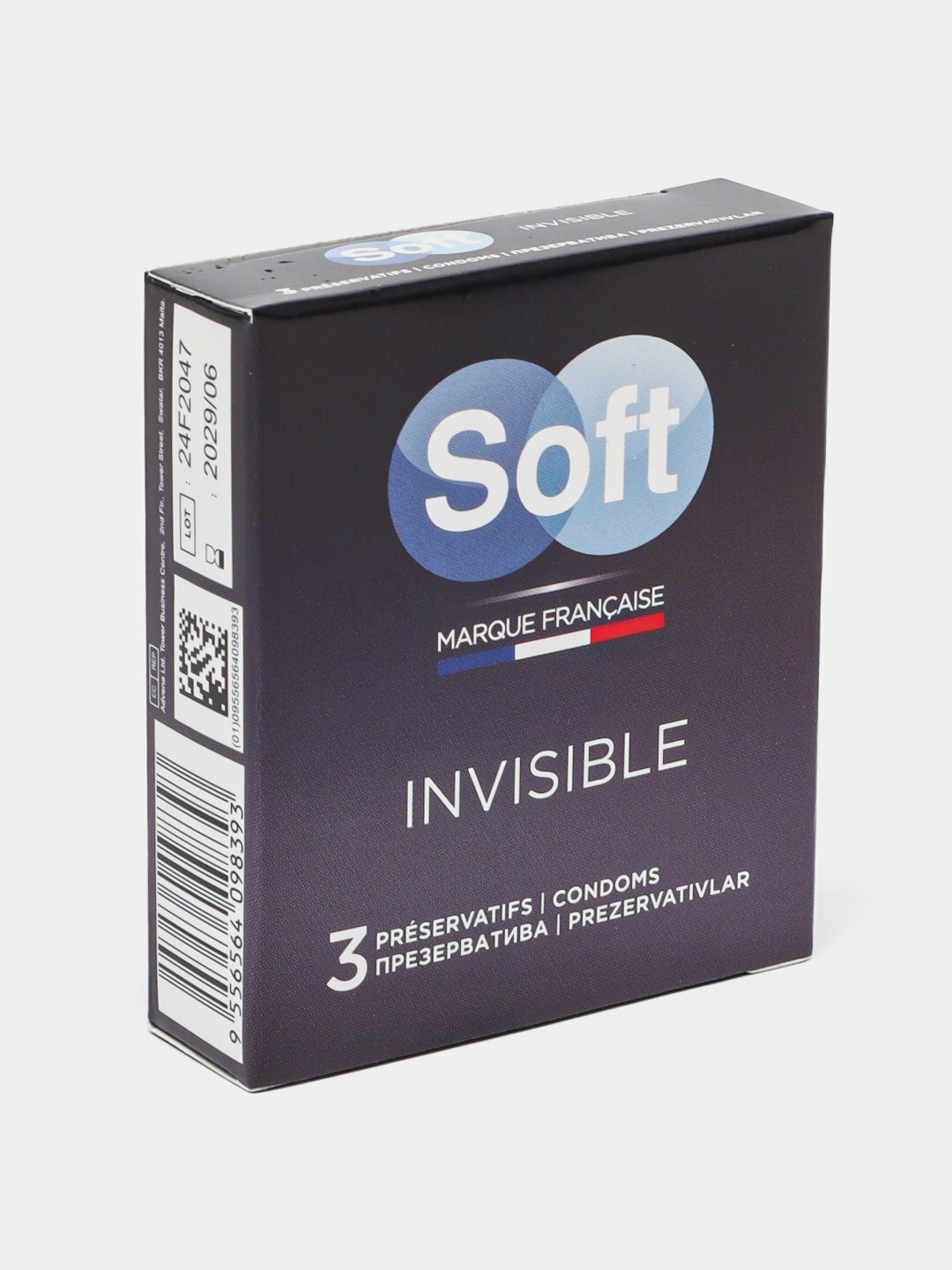 Презервативы SOFT INVISIBLE очень тонкие и очень прочные, латексные, для чистых ощущений, 3 шт. — фото 1