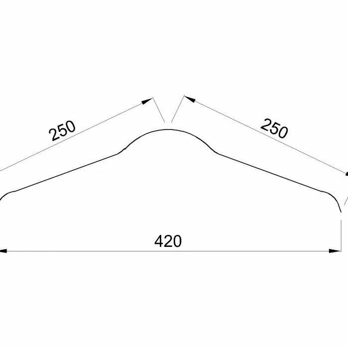 Конек для Ондулина Smart цвет Серый 420х1000мм - 5шт — фото 1