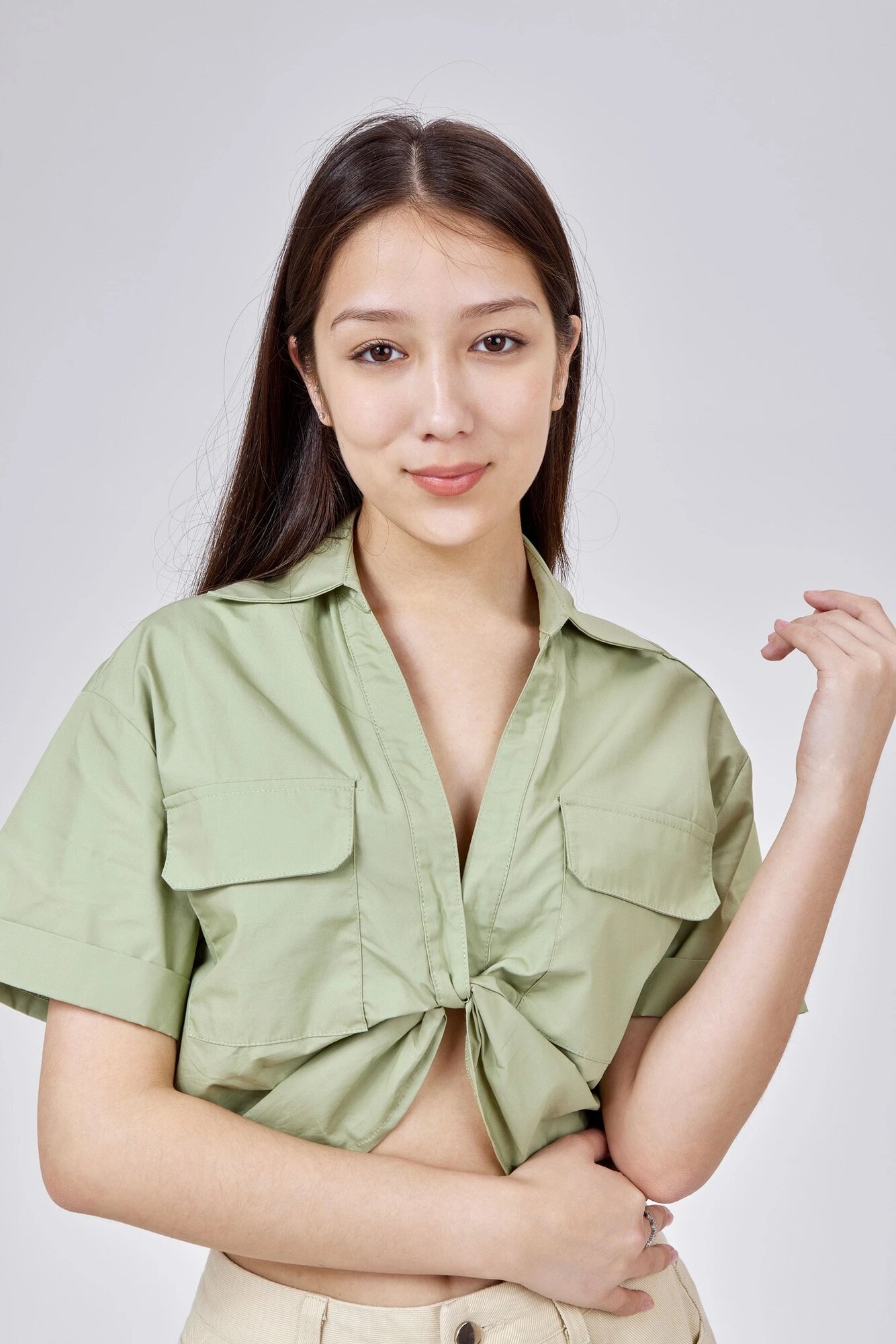 Рубашка Selfie, размер M, темно-зеленый — фото 1